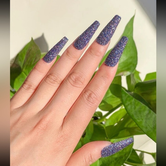 NIB 24 pcs Long Coffin Fake Nail & 1pc Nail File & 1 sheet Tape - Picture 1 of 9